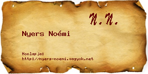 Nyers Noémi névjegykártya